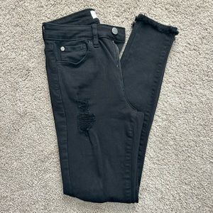 Black Skinny Distressed Jeans